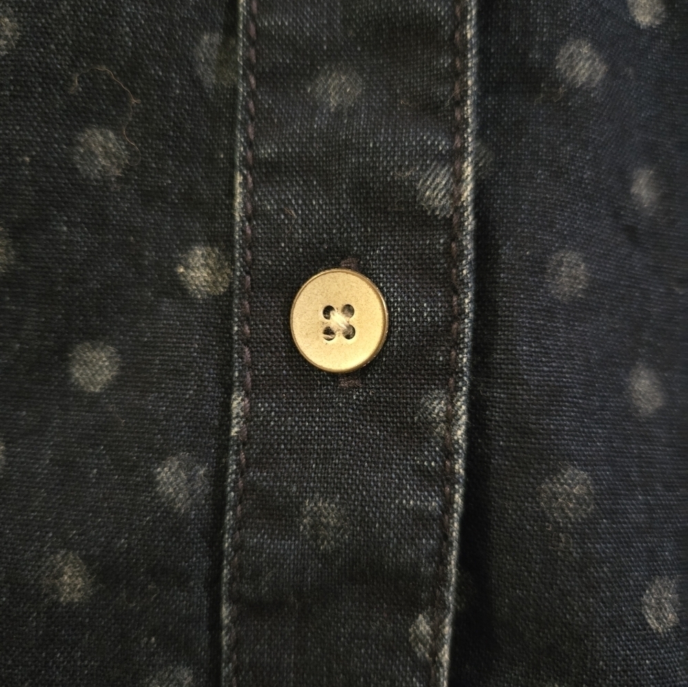 Madewell Boyfriend Polka Dot Chambray Button Down Shirt Size Small - Picture 5 of 8